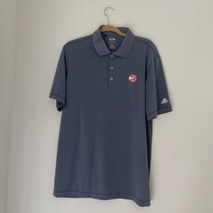 Atlanta Hawks Polo, Grey, Size Large, Adidas, NBA